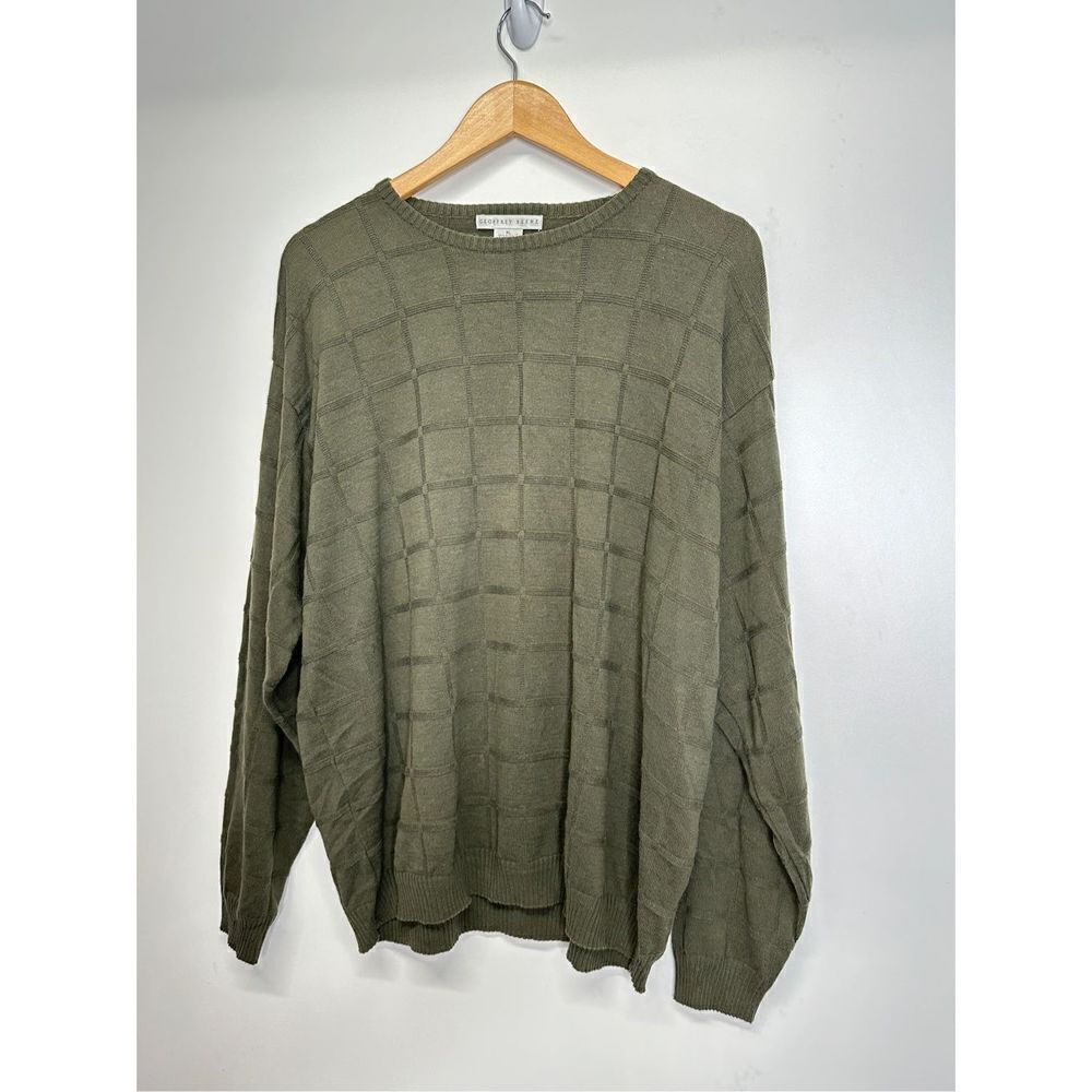 Geoffrey Beene Sweater Womens Olive Green XL Long Sleeve‎